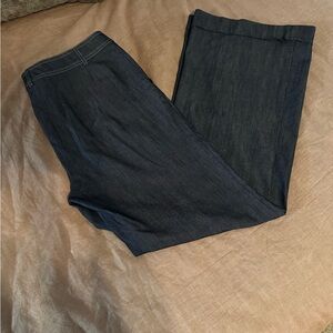 St. John Indigo Denim Wide Leg Trousers